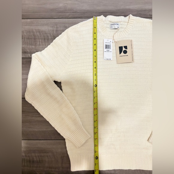 Frank & Oak Cream Crew Neck Sweater - Picture 4 of 4